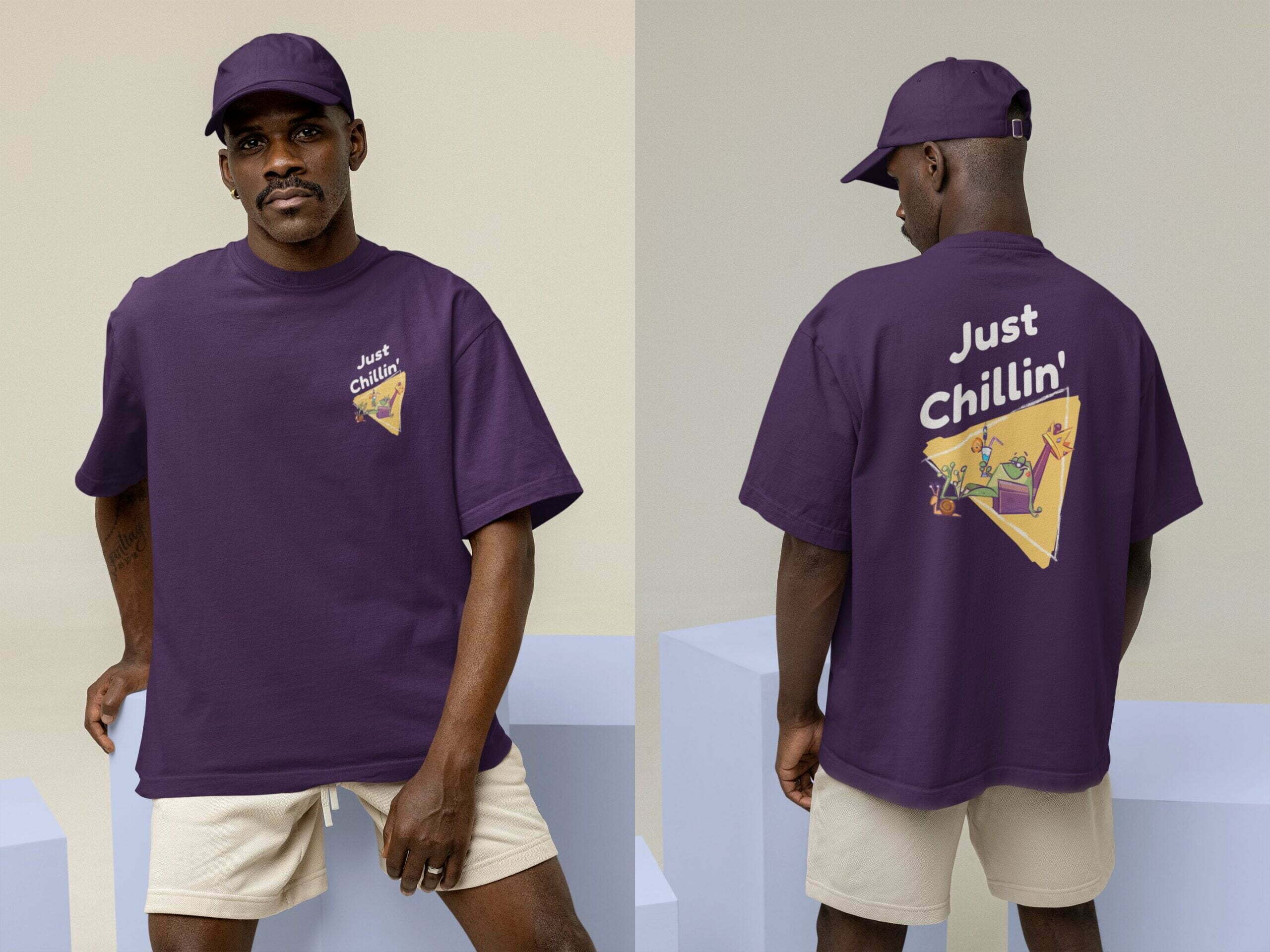 itsclover oversized men's tshirt just chiling itsclover oversized men's tshirt