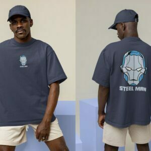 itsclover oversized men's tshirt blue