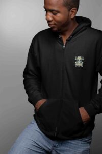 men Fleece Heavyweight Zipper Hooded Sweatshirt with Kangaroo Pockets