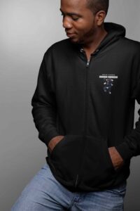 Human Camera men Fleece Heavyweight Zipper Hooded Sweatshirt with Kangaroo Pockets