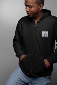 men Fleece Heavyweight Zipper Hooded Sweatshirt with Kangaroo Pockets