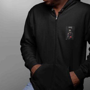 men Fleece Heavyweight Zipper Hooded Sweatshirt with Kangaroo Pockets