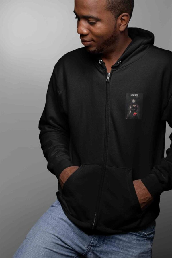 men Fleece Heavyweight Zipper Hooded Sweatshirt with Kangaroo Pockets