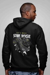 Lets Make Some Noise men Fleece Heavyweight Zipper Hooded Sweatshirt with Kangaroo Pockets