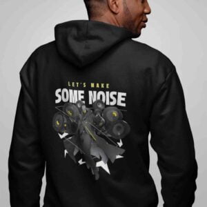 Lets Make Some Noise men Fleece Heavyweight Zipper Hooded Sweatshirt with Kangaroo Pockets
