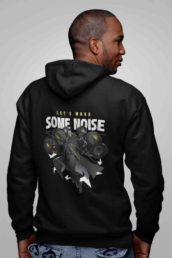 Lets Make Some Noise men Fleece Heavyweight Zipper Hooded Sweatshirt with Kangaroo Pockets