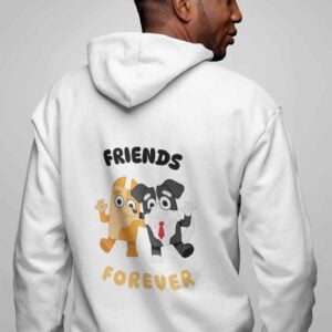 Friends Forever Men Fleece Heavyweight Zipper Hooded Sweatshirt with Kangaroo Pockets