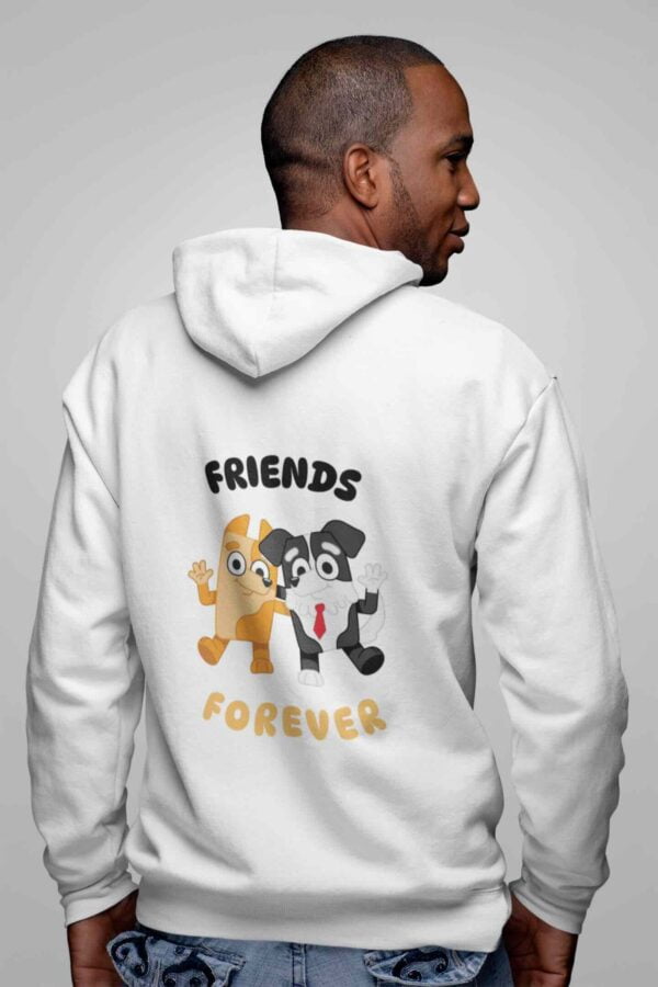 Friends Forever Men Fleece Heavyweight Zipper Hooded Sweatshirt with Kangaroo Pockets
