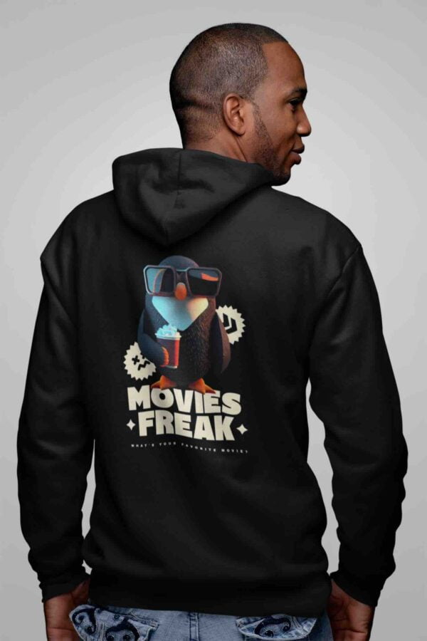 Movie Freak Men Fleece Heavyweight Zipper Hooded Sweatshirt with Kangaroo Pockets