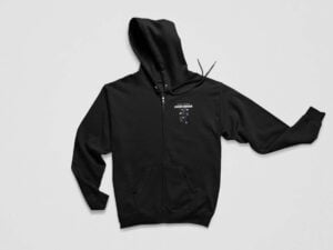 Human Camera men Fleece Heavyweight Zipper Hooded Sweatshirt with Kangaroo Pockets