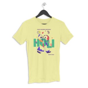 Dhol Holi Men's Round Neck Half Sleeve T-shirt