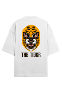 The Tiger Men’s French Terry Oversized White T-Shirt itsclover