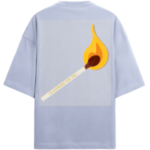 Fire Men’s French Terry Oversized Lavender T-Shirt itsclover