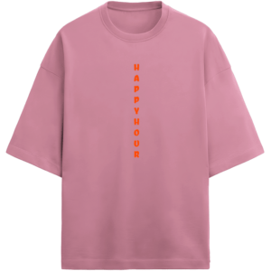 Happy Hour Men’s French Terry Oversized Flamingo T-Shirt itsclover