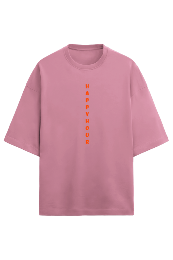 Happy Hour Men’s French Terry Oversized Flamingo T-Shirt itsclover