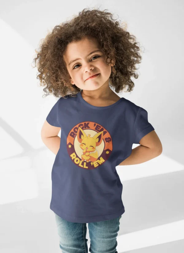 itsclover-girls-kids-tshirt blue