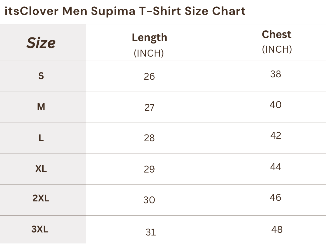 itsclover-supima-tshirt-Size-Chart