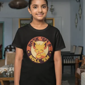 itsclover-girls-kids-tshirt black
