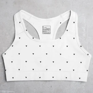 White Pattern Style Women's All over print Sports Bra itsclover