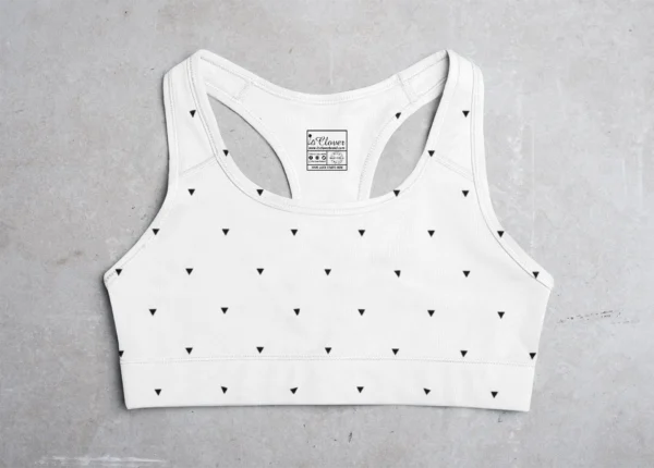 White Pattern Style Women's All over print Sports Bra itsclover