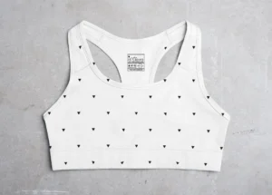 White Pattern Style Women's All over print Sports Bra itsclover