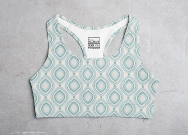 Light Blue Shades Style Women's All over print Sports Bra itsclover