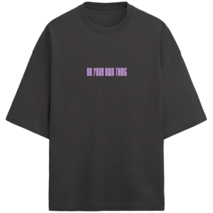 French Terry Oversized Black T-Shirt
