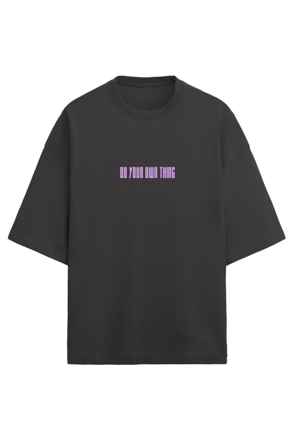 French Terry Oversized Black T-Shirt