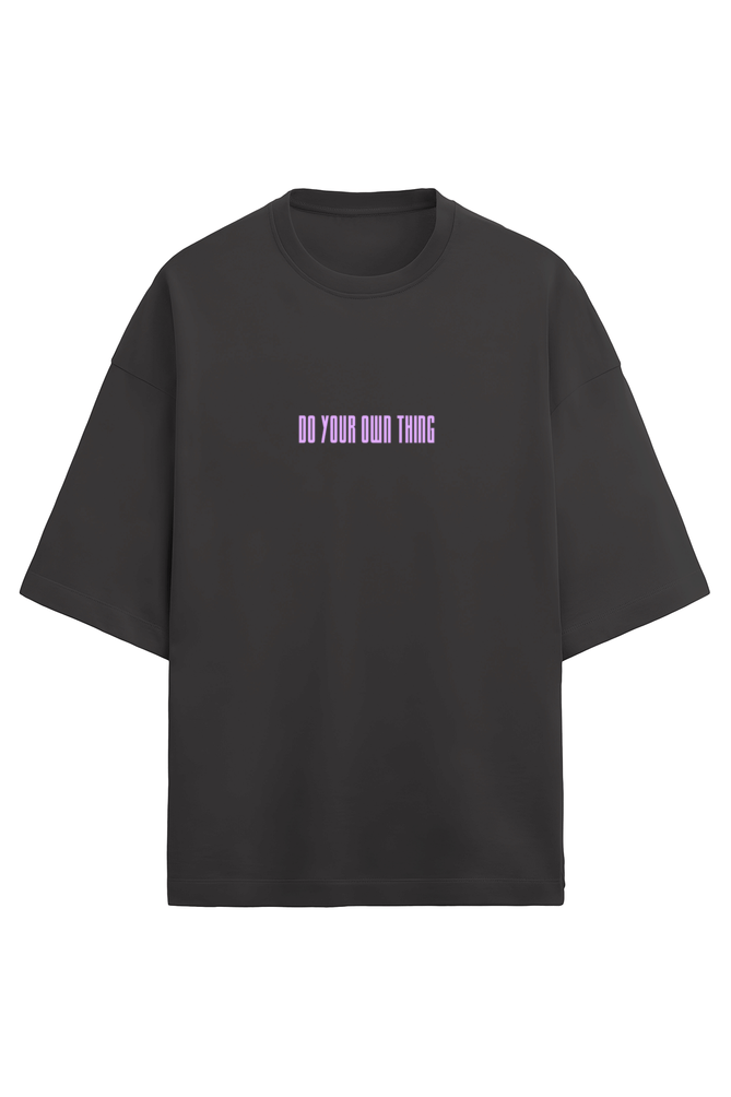 French Terry Oversized Black T-Shirt