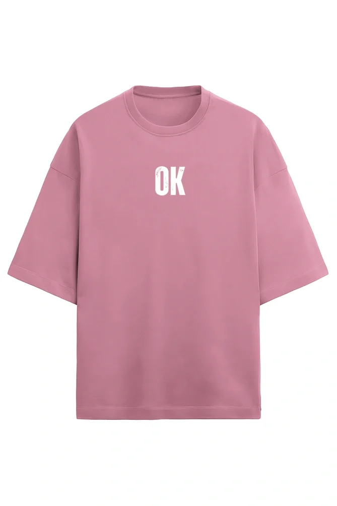 OK Men’s French Terry Oversized Flamingo T-Shirt