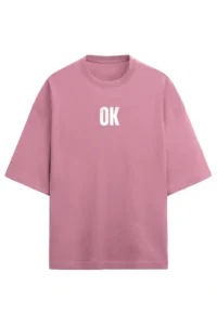 OK Men’s French Terry Oversized Flamingo T-Shirt