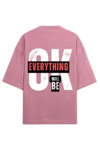 OK Men’s French Terry Oversized Flamingo T-Shirt