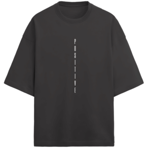 Positive Vibes Men’s French Terry Oversized Black T-Shirt